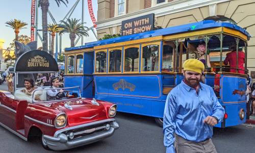 An Afternoon at Warner Bros. Movie World's Hooray for Hollywood parade.