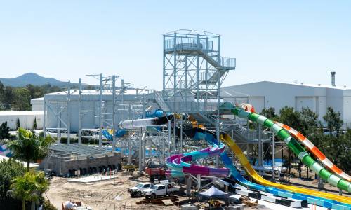 Construction flies ahead on Wet'n'Wild's newest water slides